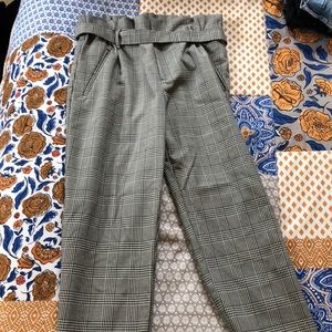 High waisted black and white office pants!